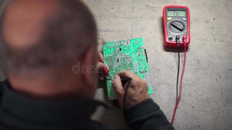 Electronics repair stock video. Video of resistance Circuit Diagram