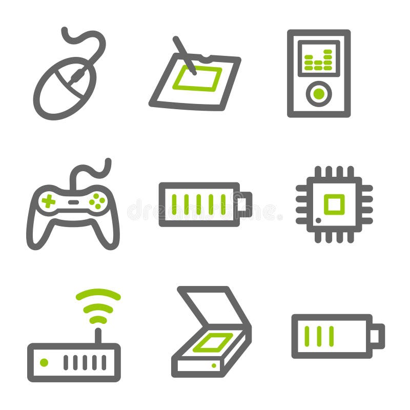 Electronics web icons set 2