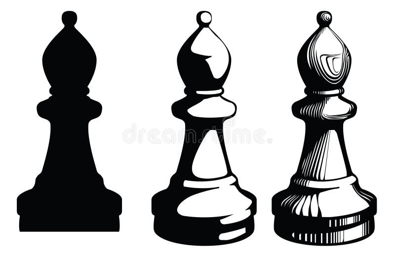 ilustração da arte da linha do vetor do bispo do xadrez. 3608154 Vetor no  Vecteezy