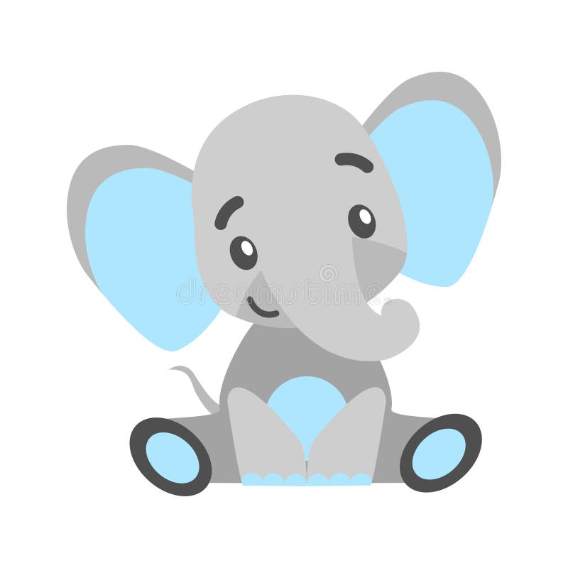 ilustração em vetor de elefante fofo animal isolado em estilo