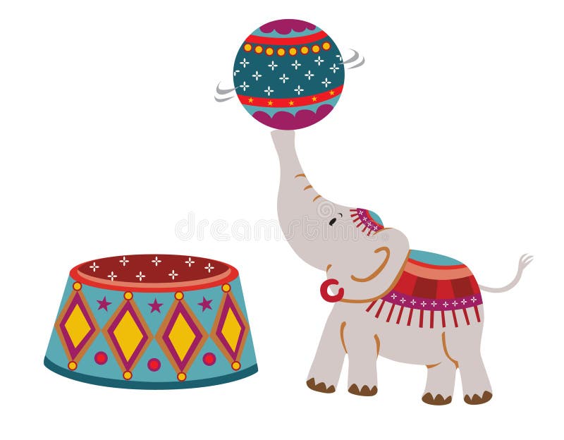 Elefante del circo illustrazione di stock Elefante del circo illustrazione di stock
