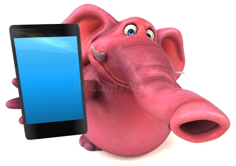Elefante do divertimento - ilustração 3D ilustração stock Elefante do divertimento - ilustração 3D ilustração stock