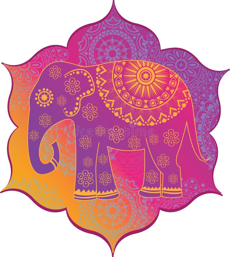 Elefante indio con textura libre illustration Elefante indio con textura libre illustration