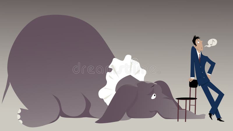 Elefante nella stanza illustrazione di stock Elefante nella stanza illustrazione di stock
