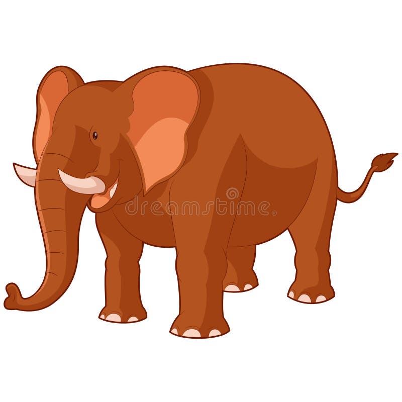 Elefante sonriente de la historieta stock de ilustración Elefante sonriente de la historieta stock de ilustración