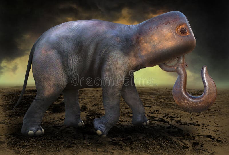 Elefante surrealista de la ciencia ficción de la fantasía imagenes de archivo Elefante surrealista de la ciencia ficción de la fantasía imagenes de archivo