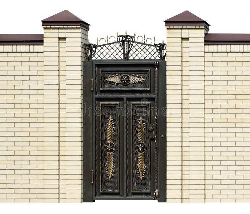 Elegance wrought door. stock photo. Image of magnificent 66144872