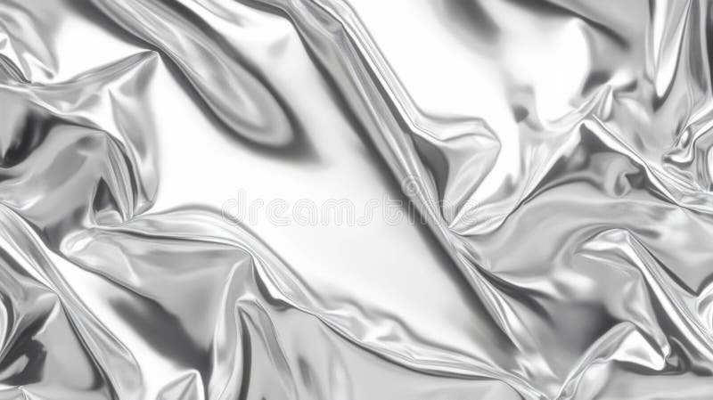 Elegancka abstrakcyjna struktura metalu powierzchniowego z odblaskowymi wzorami srebra i bieli.