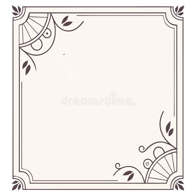 Elegancka sylwetka obramowania ramki ornacji ilustracji