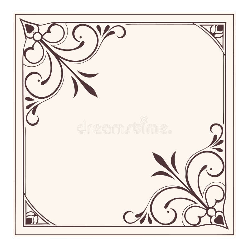 Elegancka sylwetka obramowania ramki ornacji ilustracja wektor