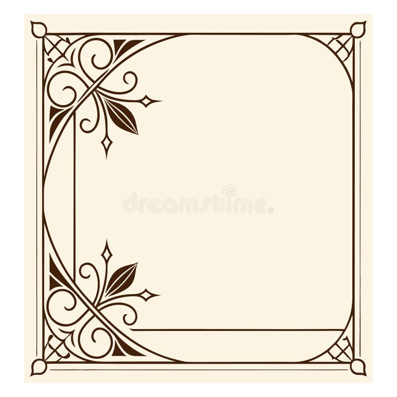Elegancka sylwetka obramowania ramki ornacji ilustracja wektor
