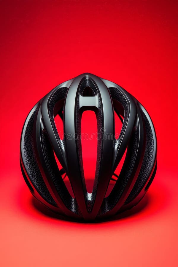 Elegancki kask rowerowy Matte Black royalty ilustracja