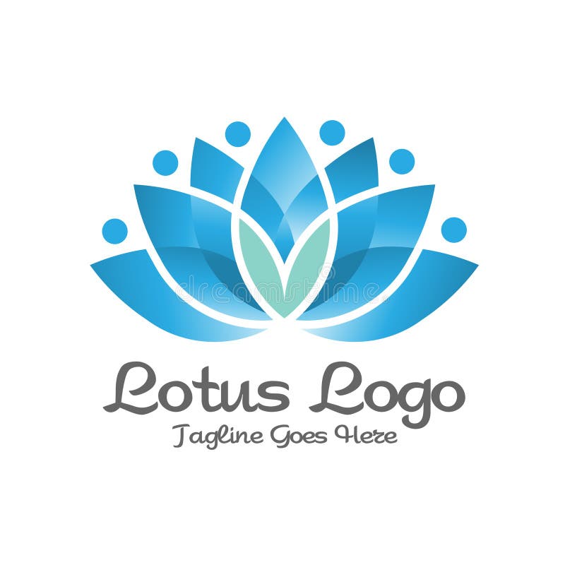 Elegancki Lotosowego kwiatu logo royalty ilustracja Elegancki Lotosowego kwiatu logo royalty ilustracja