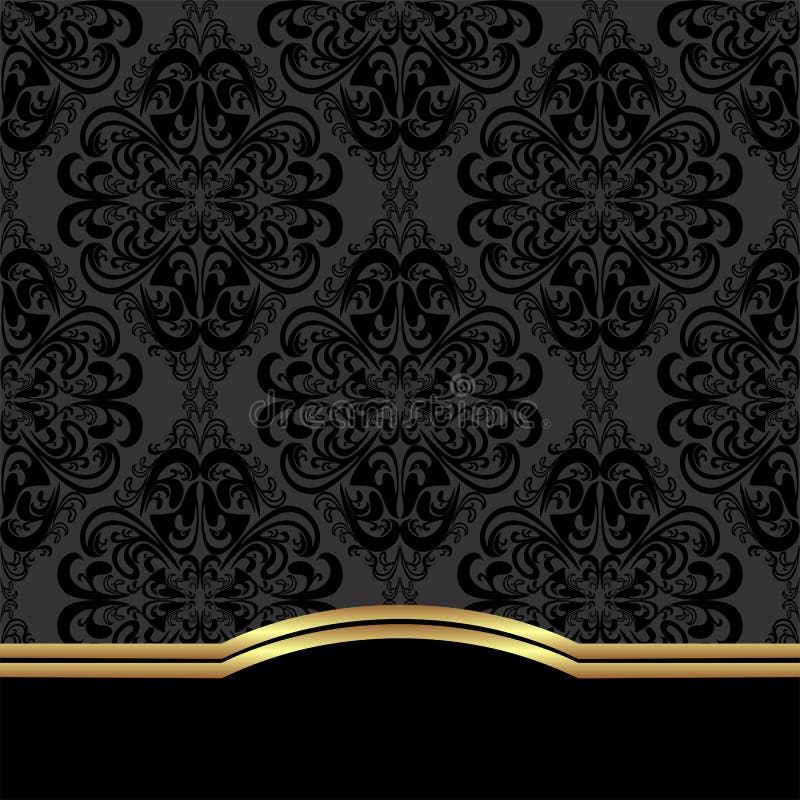 Elegancki ozdobny tło z granicą dla projekta royalty ilustracja