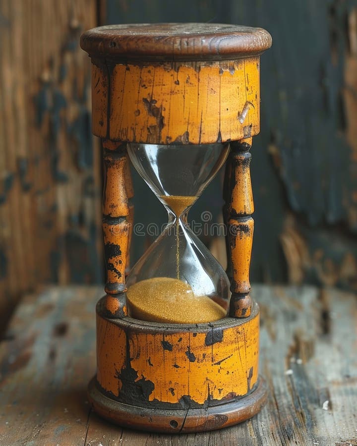 Elegancki zegar piaskowy vintage Hourglass do klasycznego wystroju domu i unikalnych prezentów ilustracja wektor