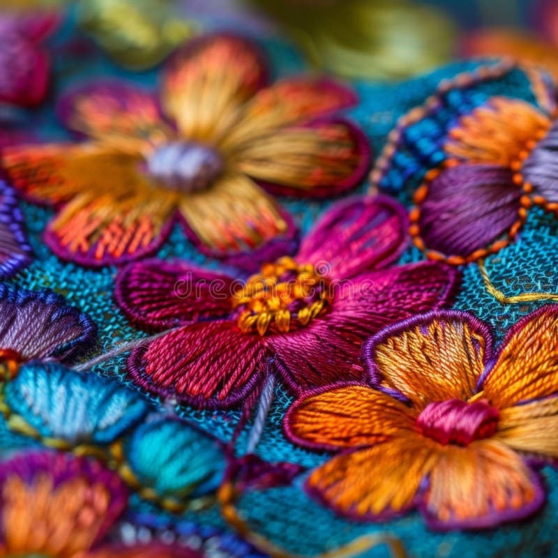 Elegans i silkesbroderier. arkivbilder