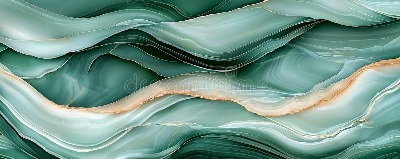 Elegant abstract background featuring fluid green and white waves perfect for modern design and artistic projects royalty free illustration