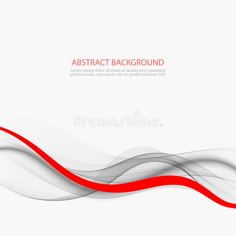 Elegant Abstract Background Gray and Red Wave Flow Background Stock