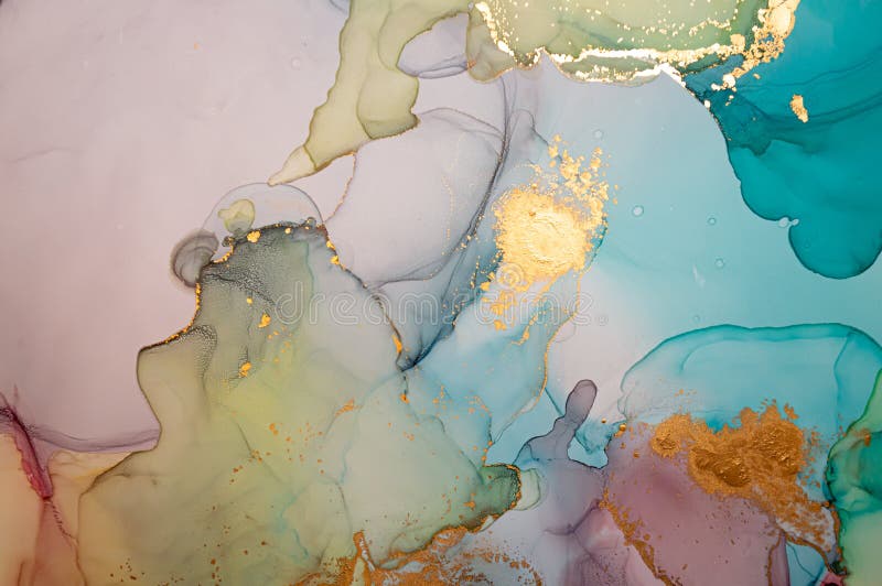 Elegant Abstract Background Liquid. Alcohol Inks Drops. Multicolor Flow Mix. Art Acrylic Paint. Abstract Liquid. Watercolour Modern Wallpaper. Fluid Abstract Liquid.