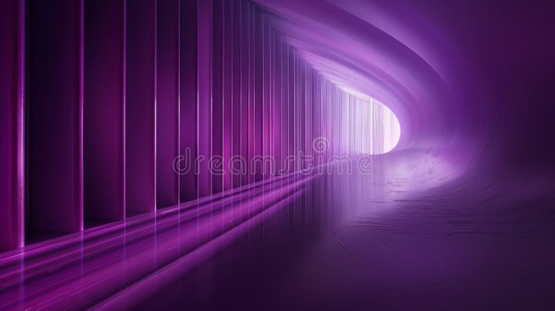 Elegant abstract background, sophisticated purple rays, luxurious light interior wall. stock image