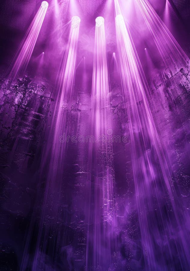 Elegant abstract background, sophisticated purple rays, luxurious light interior wall. stock photo