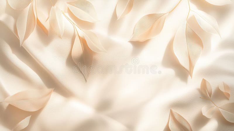 Elegant abstract beige background with overlapping leaf shadow layers, soft gradients, and a sunlit atmosphere royalty free stock images