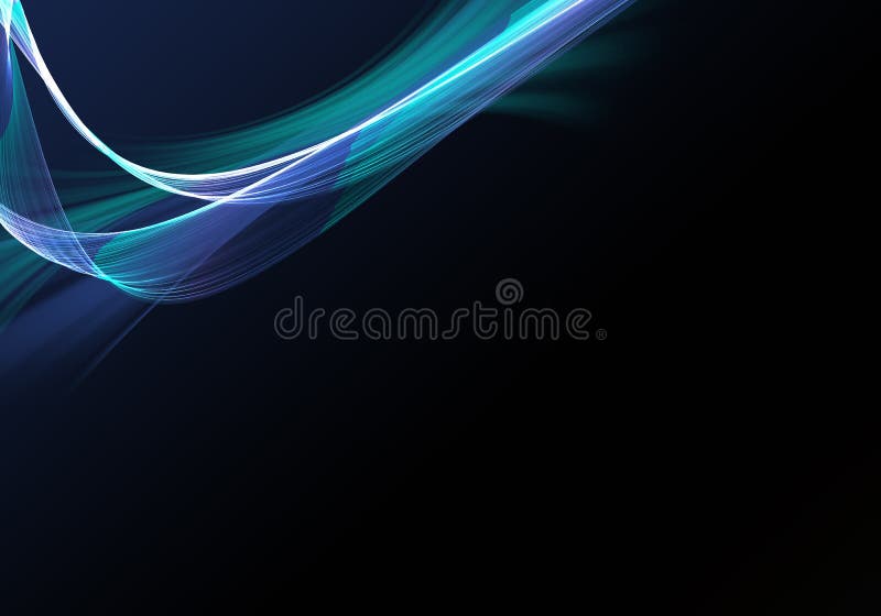 Elegant abstract dark background design with blue curves and copyspace for your text stock photos