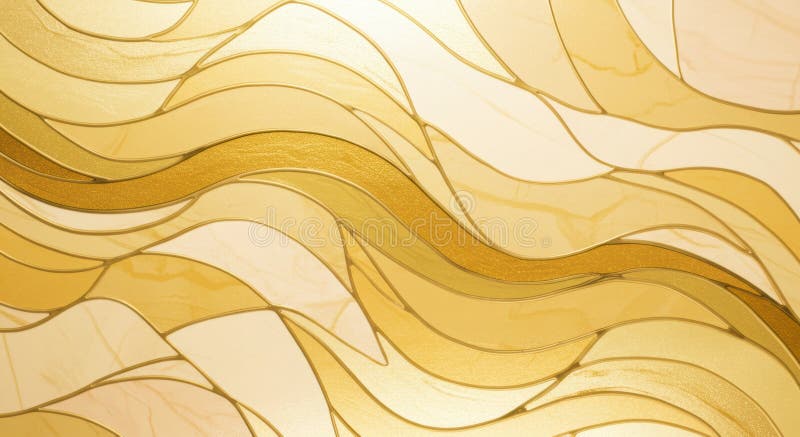 Elegant abstract gold flowing lines background with wave patterns and gradient textures stock photos