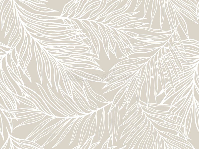 Elegant Abstract Palm Leaf Mtern på Neutral bakgrund. Vektorillustration royaltyfri illustrationer