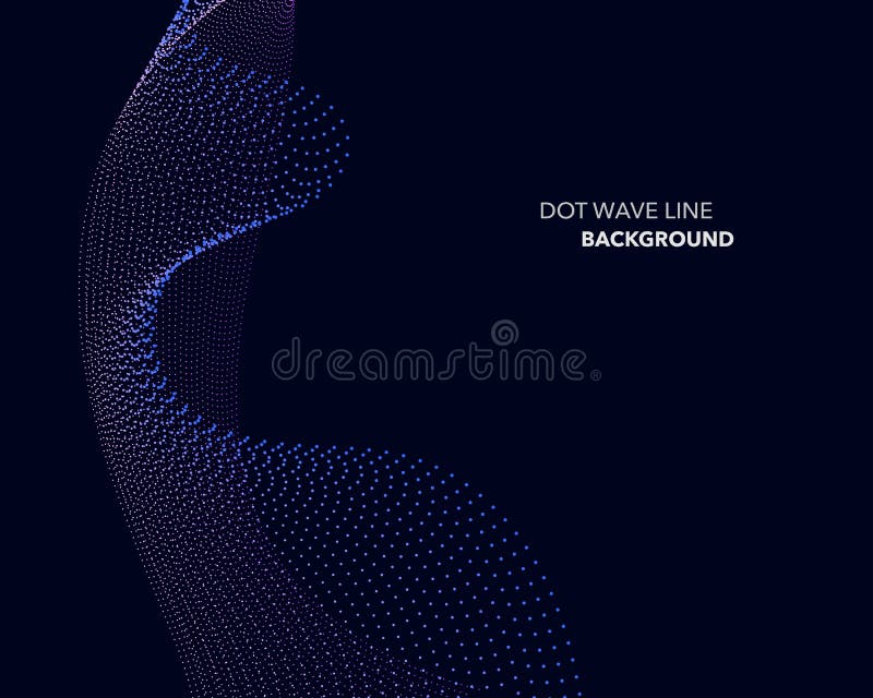 A Elegant abstract vector dot wave line futuristic style background template vector illustration