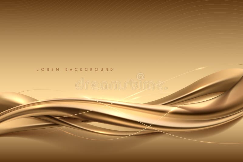 Elegant abstrakt guldsilke, bakgrund royaltyfri illustrationer