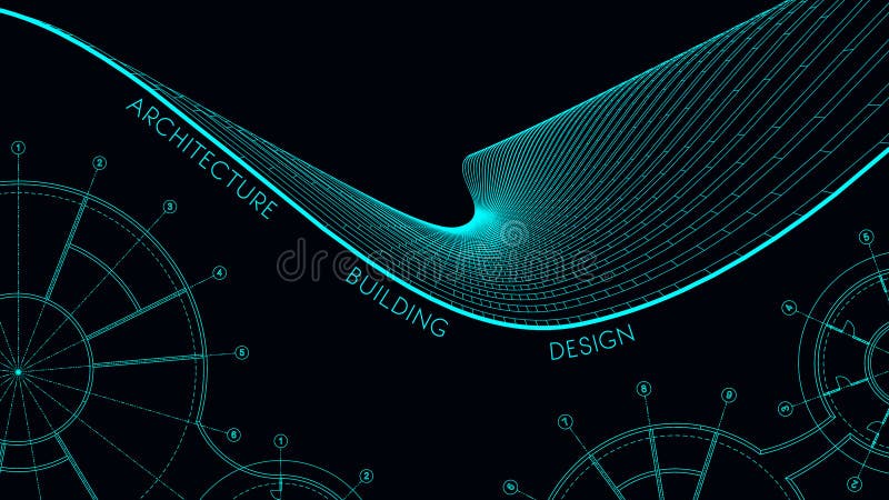 Elegant affärskort för en arkitekt abstrakt vektorillustration stock illustrationer Elegant affärskort för en arkitekt abstrakt vektorillustration stock illustrationer