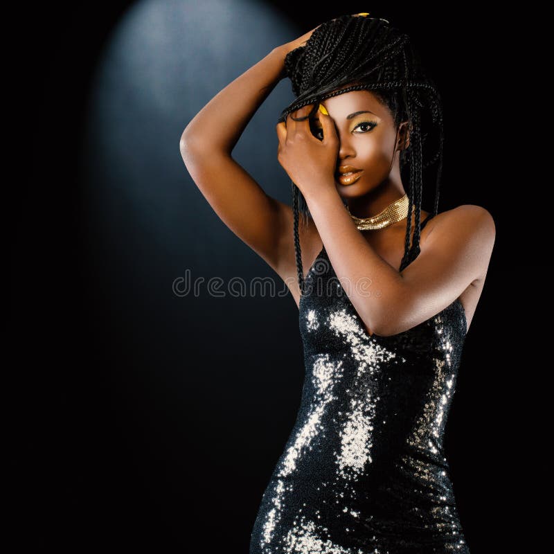 Elegant African Woman with Party Dress and Braided Hairstyle Stock Image - Image of hair, care: 213572845 Elegant African Woman with Party Dress and Braided Hairstyle Stock Image - Image of hair, care: 213572845