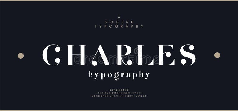 Elegant Alphabet Letters Font and Number. Classic Lettering Minimal ...