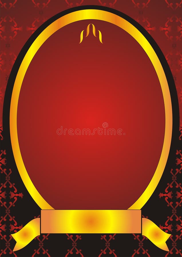 Elegant background with golden frame