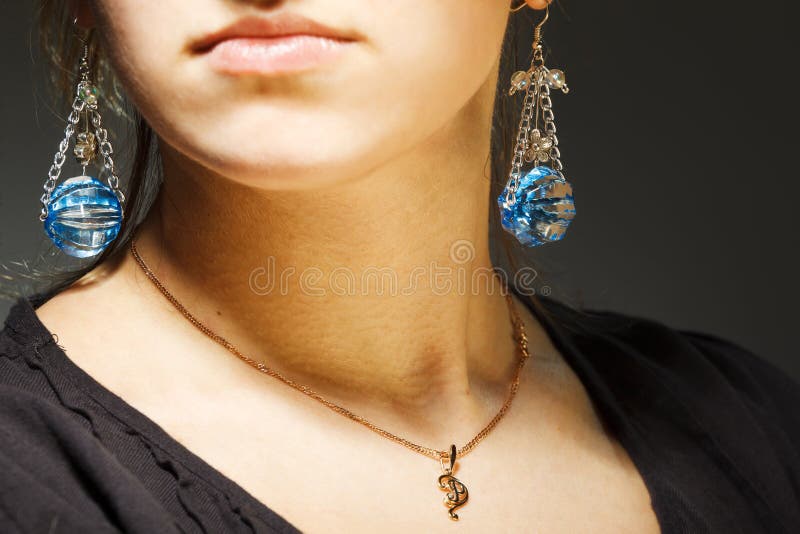 Elegant beautiful woman wearing jewelry