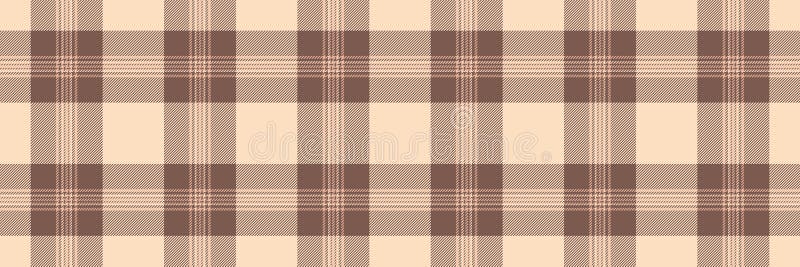 Elegant beige och brunplaid-mönster. Diskret textur perfekt för bakgrunder eller kläder för textildesign. Den här mångsidigheten royaltyfri illustrationer