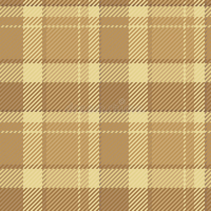 Elegant beige och brunplaid-mönster. Perfekt för automatisk design av textilprojekt eller bakgrunder till webbplatser. Den här sub royaltyfri illustrationer