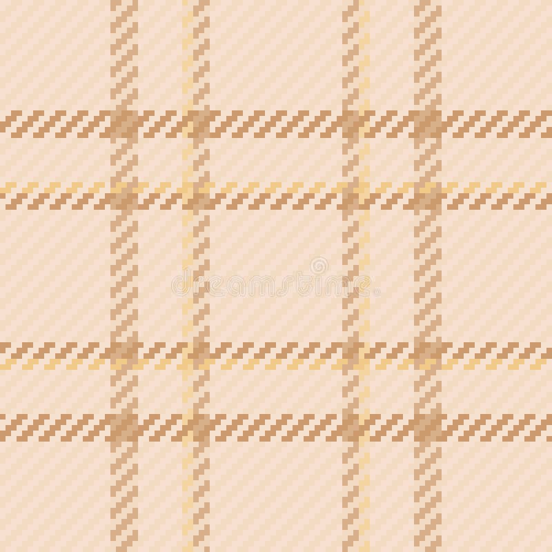 Elegant beige och brunplaid-mönster. Perfekt för bakgrunder på textila modesidor eller papper. Diskret textur royaltyfri illustrationer