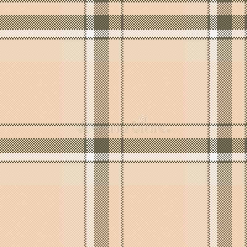 Elegant beige och olivgrönt plaid-mönster. Diskret textur och neutrala toner skapar en mångsidig bakgrund som är perfekt för webbp royaltyfri illustrationer