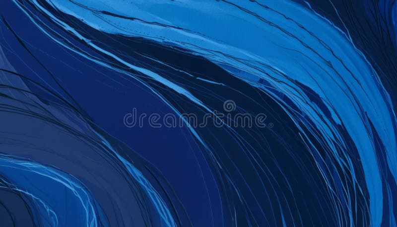 Elegant blue background with fluid swirl patterns for design use royalty free stock photography