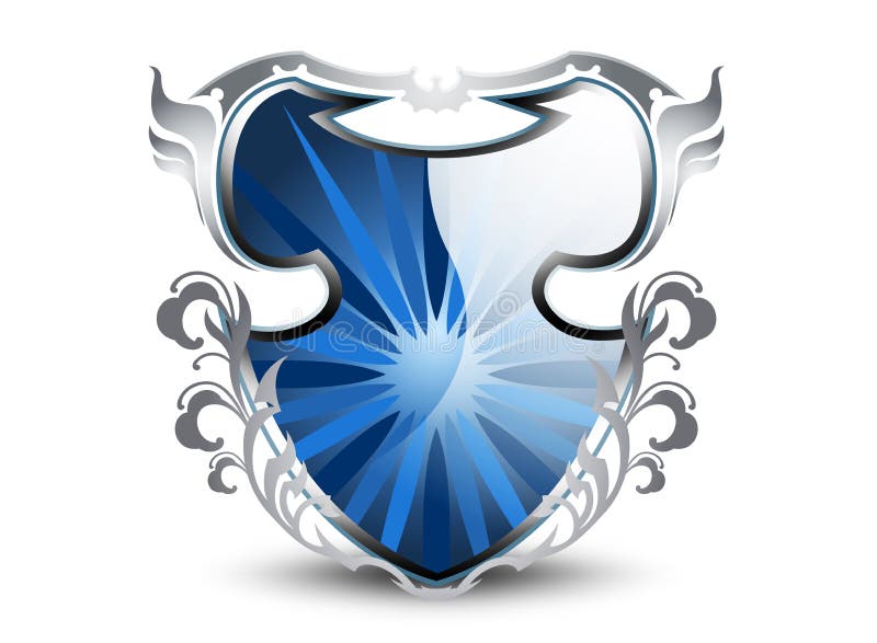 Elegant blue shield