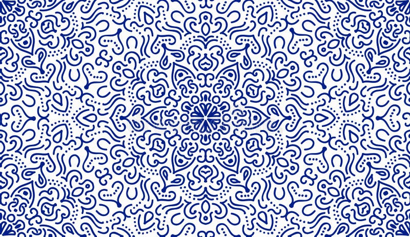 Elegant blåttblommalinje modell royaltyfri illustrationer