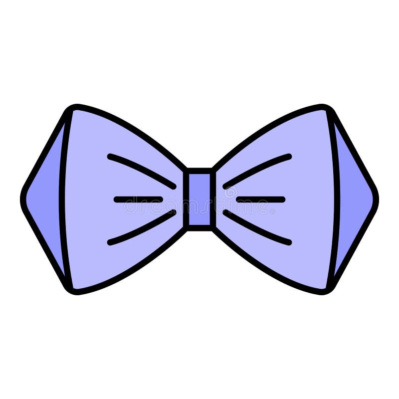 Elegant Bow Tie Icon Color Outline Vector Stock Vector - Illustration ...