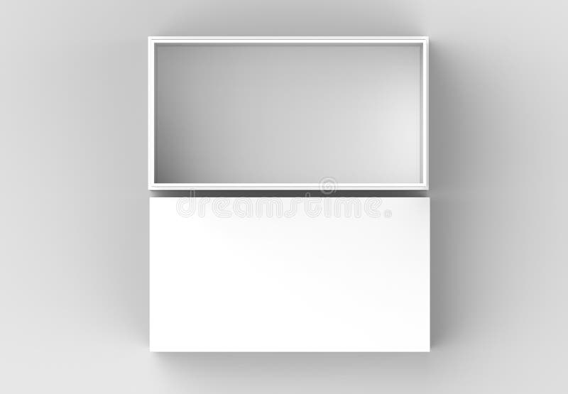 Download Elegant Box Mock Up Isolated On Soft Gray Background. 3D ...