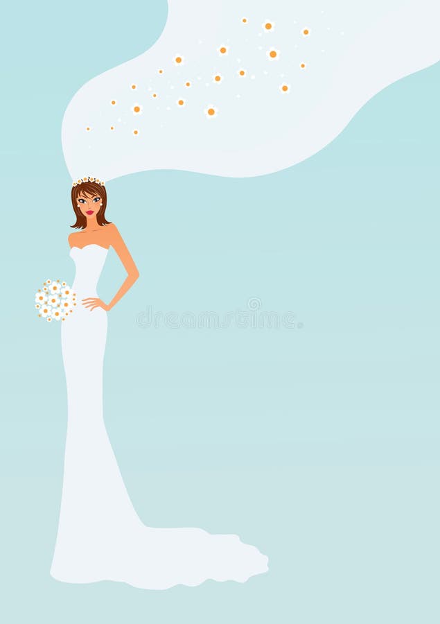 Elegant bride vector illustration Elegant bride vector illustration