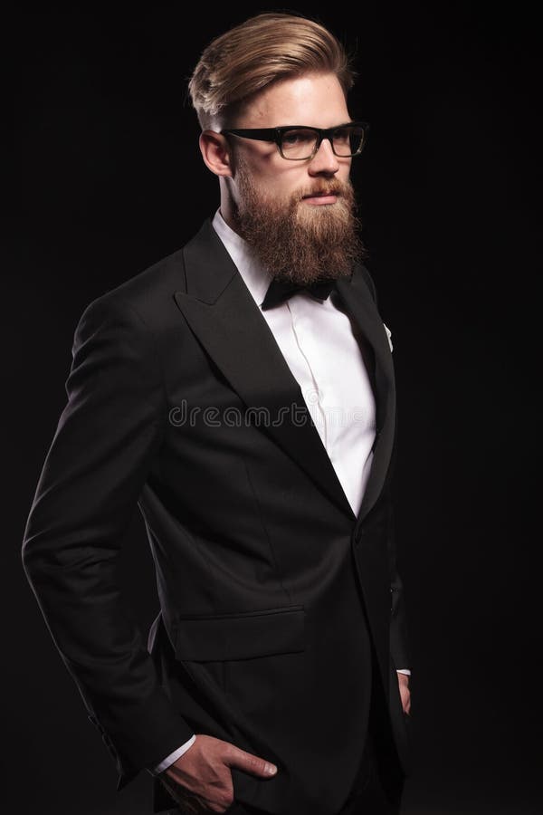 Elegant Business Man Holding His Hands in Pockets Stock Photo - Image ...