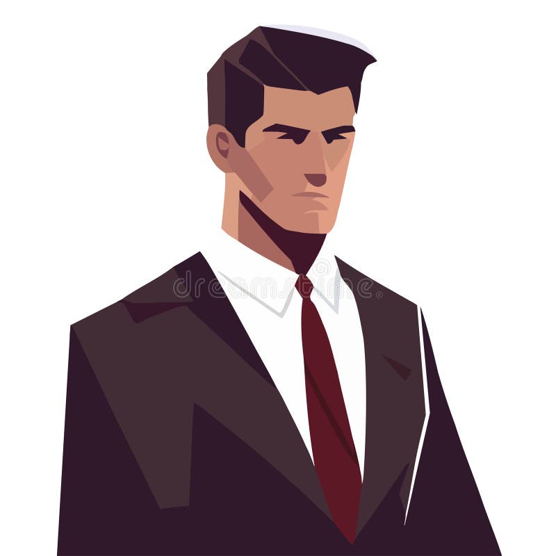 Elegant Business Man Wearing Suit Stock Vector - Illustration of vector ...
