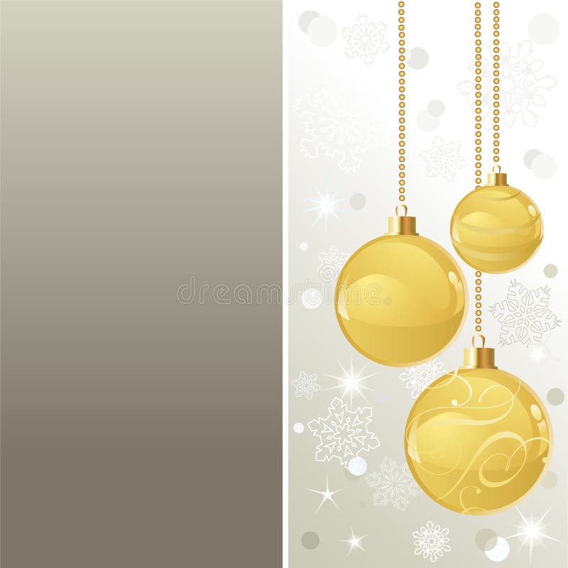 Elegant Christmas background with baubles