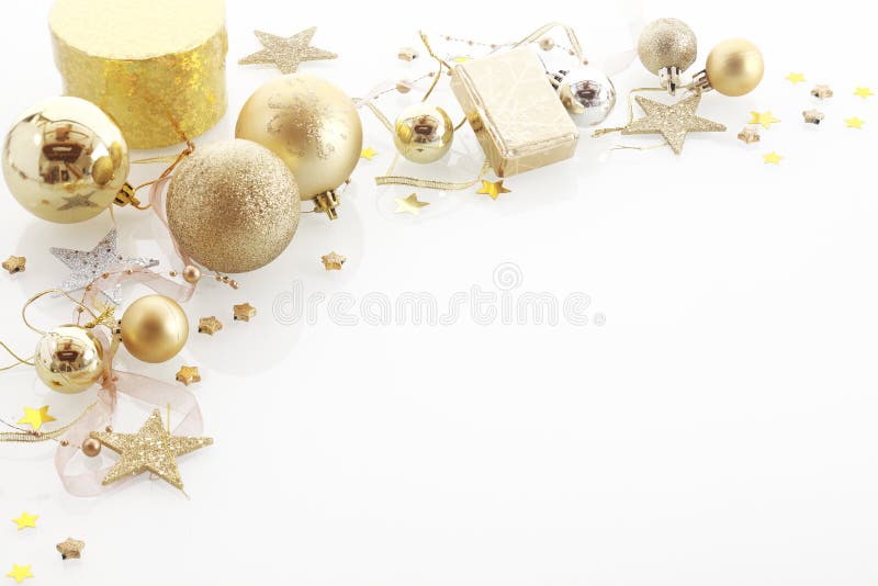 Elegant Christmas corner border royalty free stock photography